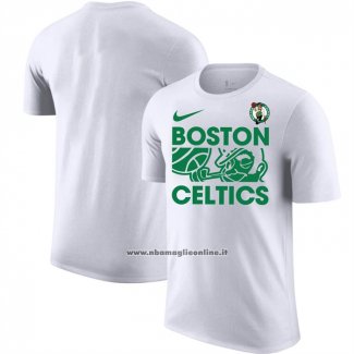 Maglia Manica Corta Boston celtics Bianco